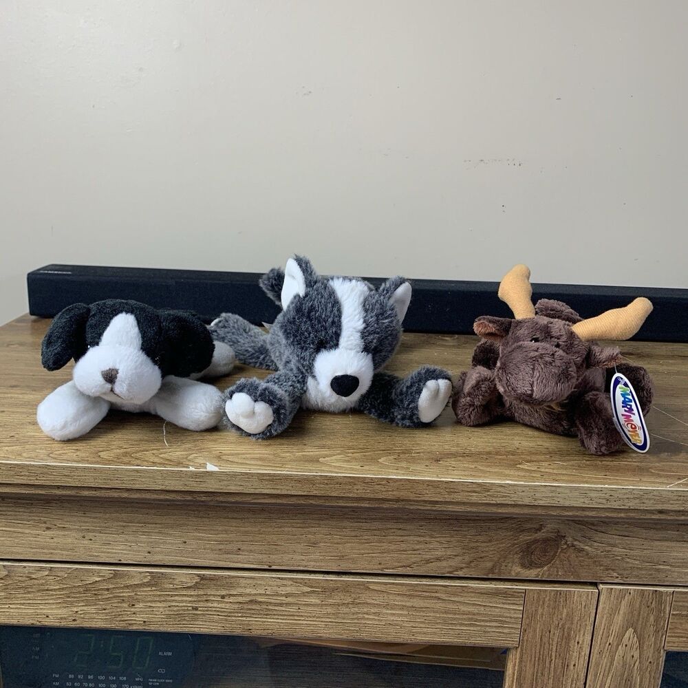 Mary Meyer Lot Plush Dog Husky Moose Stuffed Animal Lovey Lot Of 3